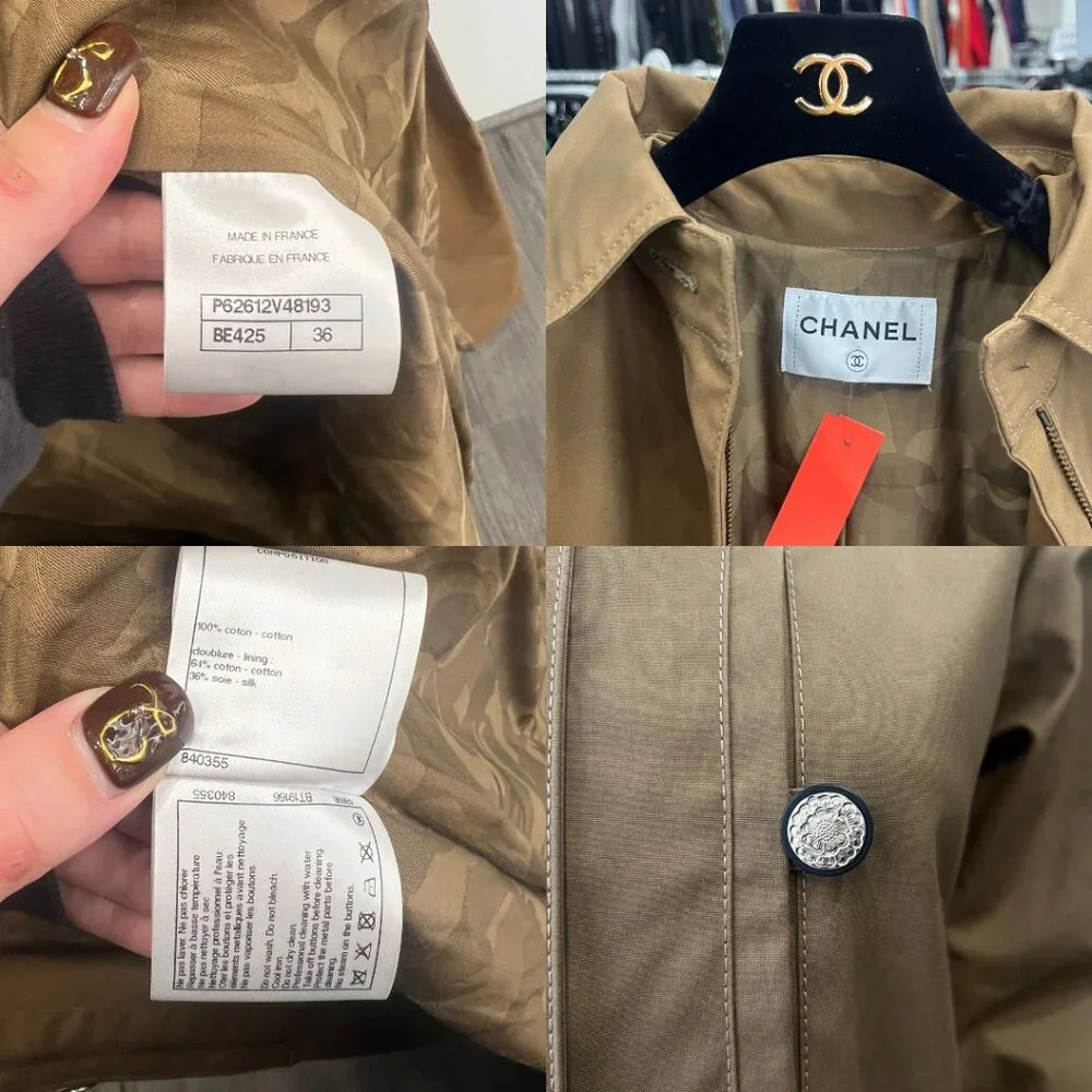 $6000 CHANEL 2020 Resort Brown Camel Trench Coat Jacket size FR 36/4
